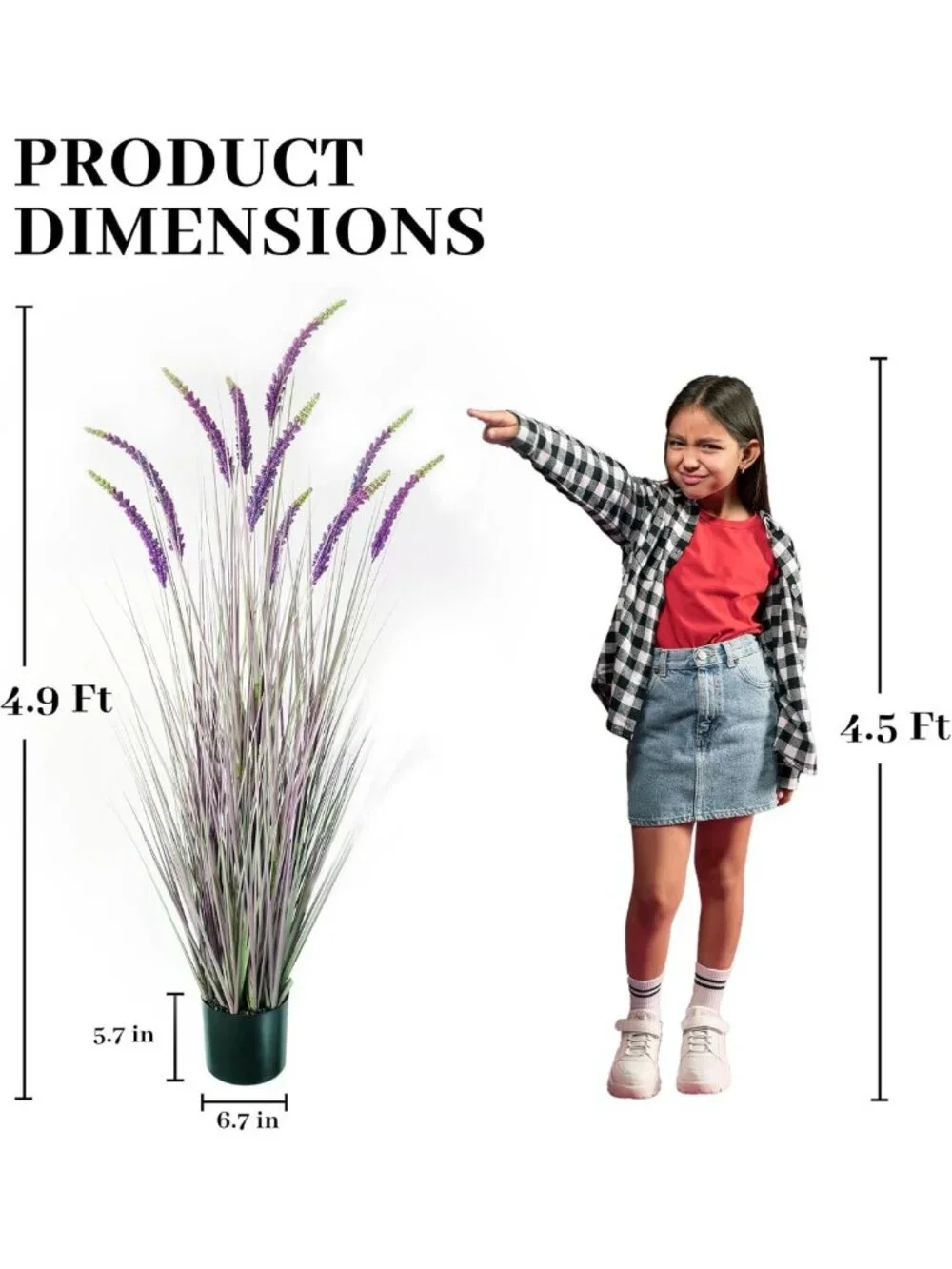 5ft 2-Pack Faux Veronica Speedwell Grass - Lush Purple Artificial Plants